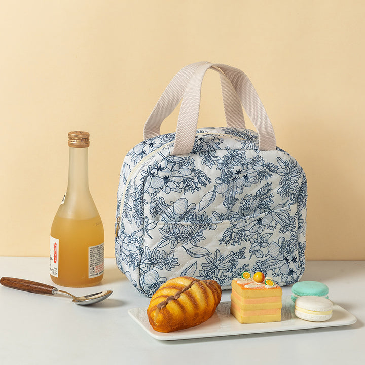 Blumenmuster isolierte Lunch Tasche Karnz