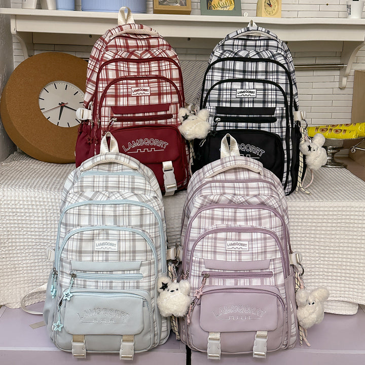 Stylische Karomuster-Rucksack Karnz
