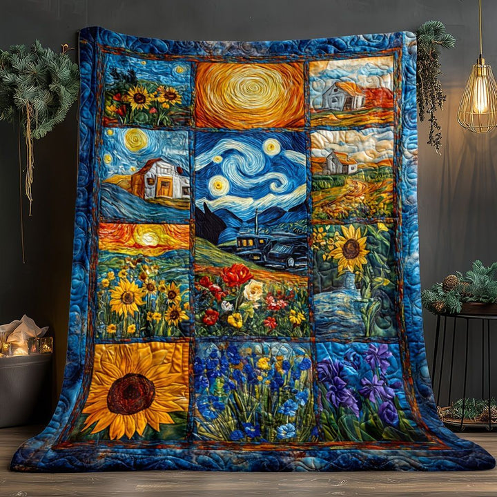 Künstlerische Patchwork-Decke