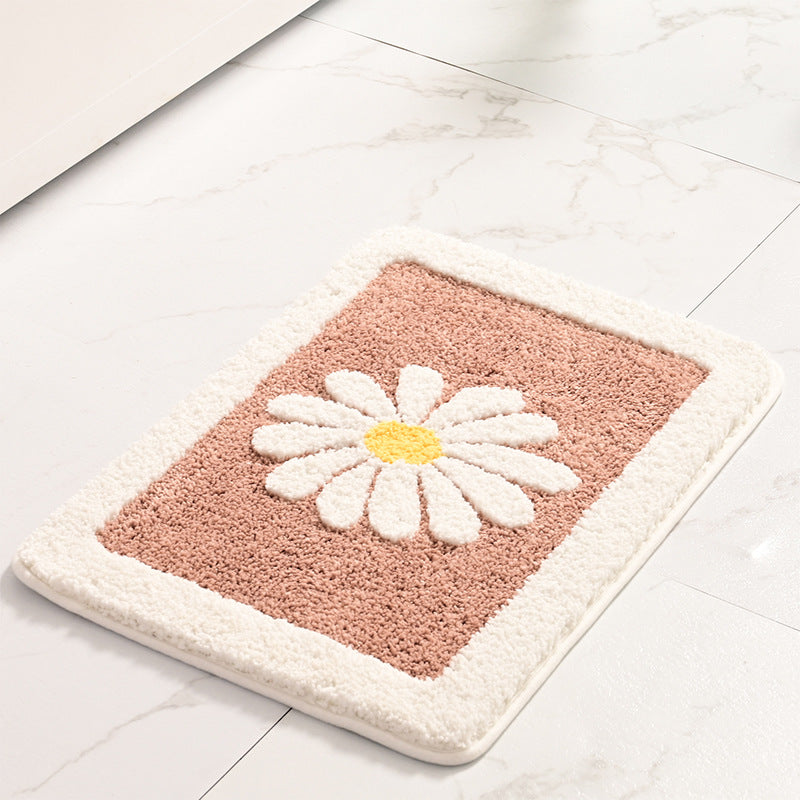 Blumenmotiv Memory Foam Badematte