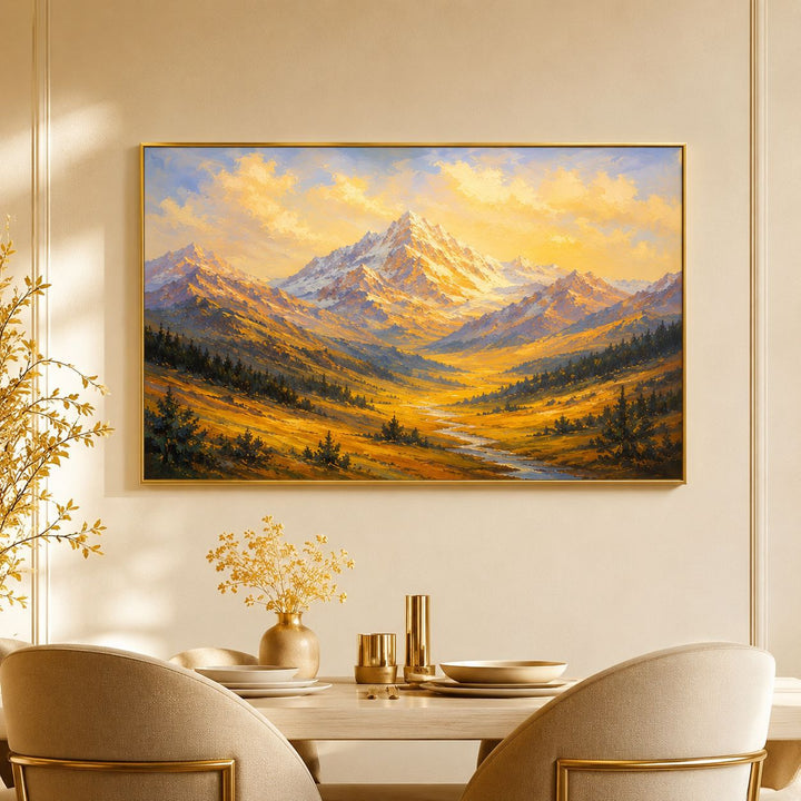 Berglandschaft-Leinwand-Wandkunst für Innenräume