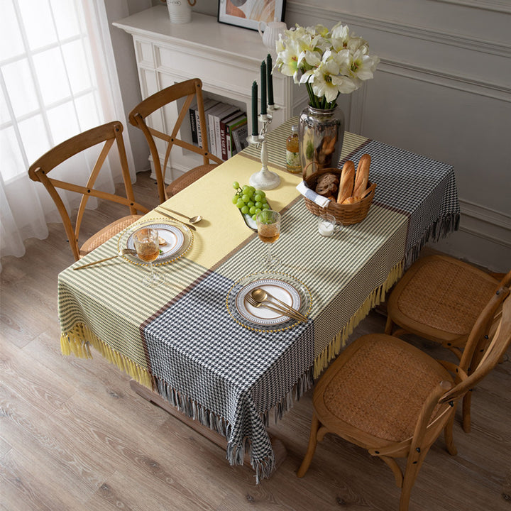 Moderne Fransen Tischdecke