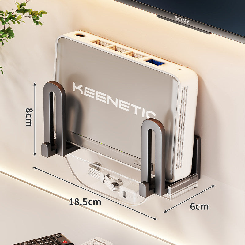 Kompakte vertikale Router-Wandhalterung Organizer