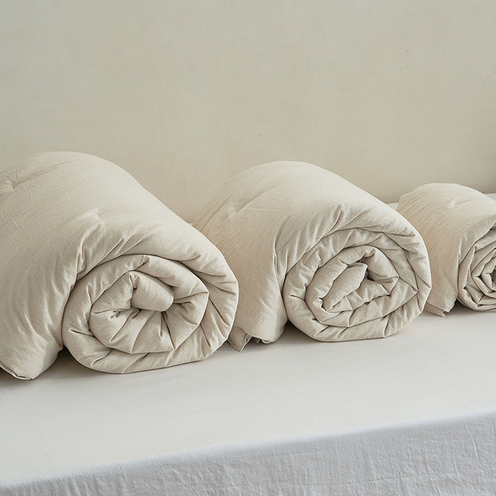 Stonewashed Leinen Duvetbezug mit atmungsaktivem, lockerer Webart und verstecktem Verschluss