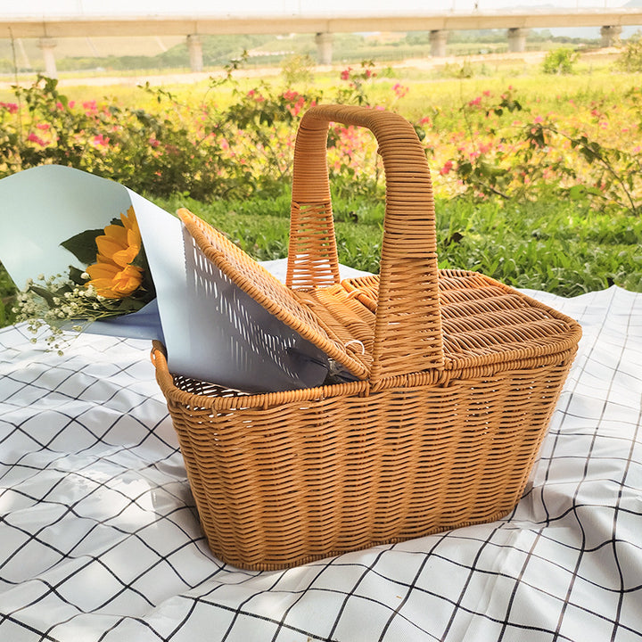 Eleganter Geflochtener Picknickkorb Karnz