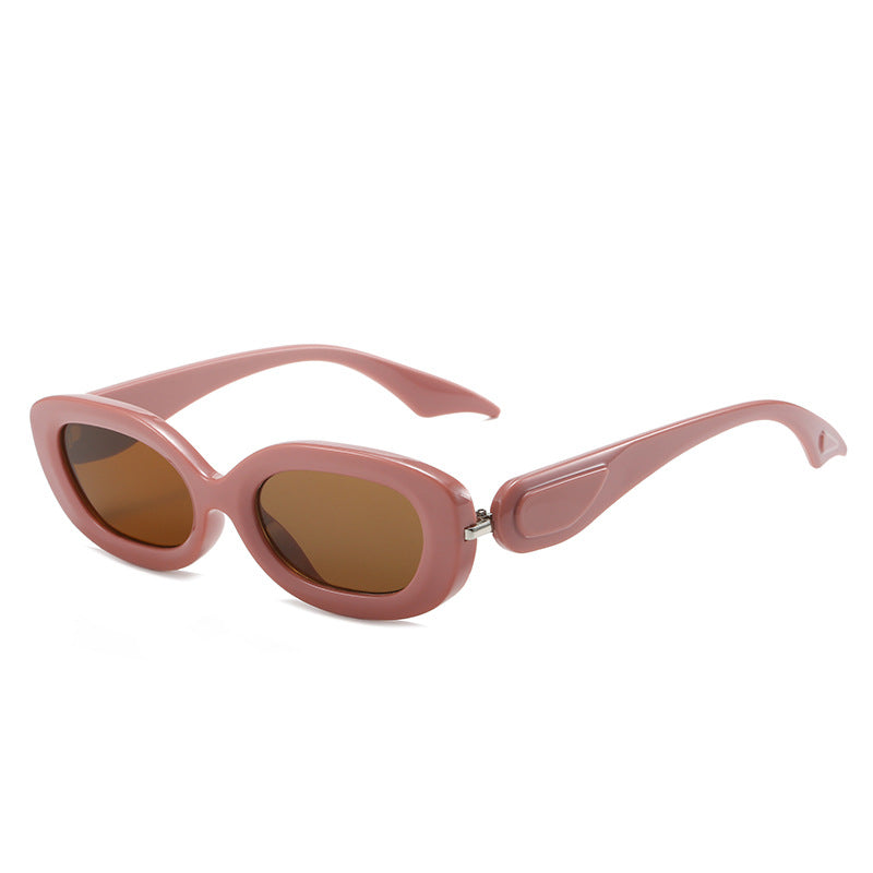 Damen modische Sonnenbrille mit stilvollem, geschwungenem Rahmen Karnz