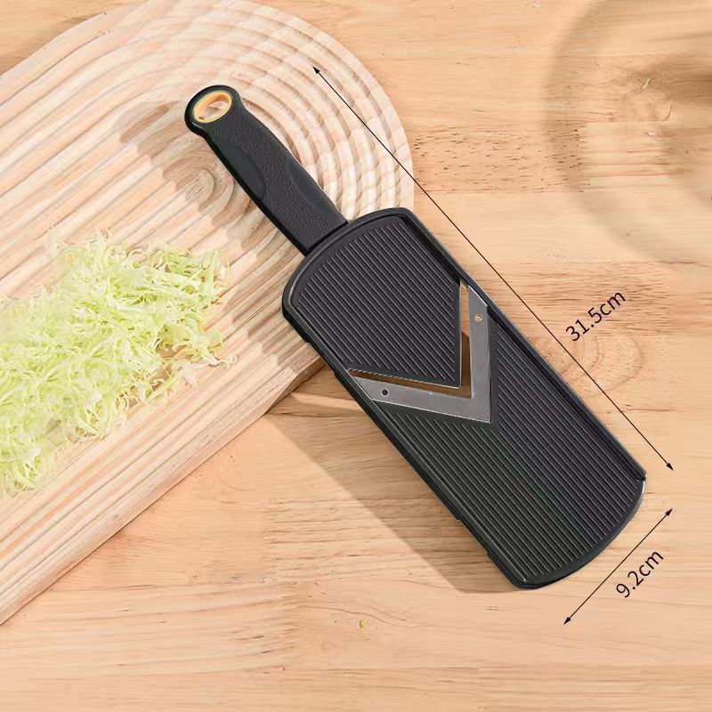 Ultra-Thin Julienne and Shredder Mandoline with V-Sharp Stainless Steel Blade and Safety Food Holder