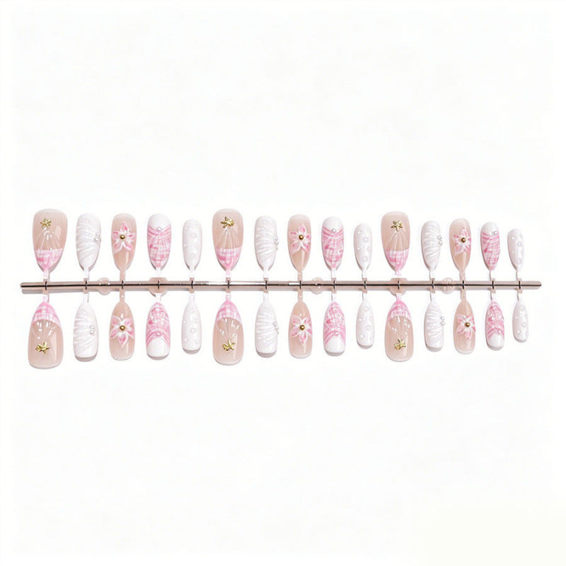 Dekoratives Floral Press-On Nagelkunstset