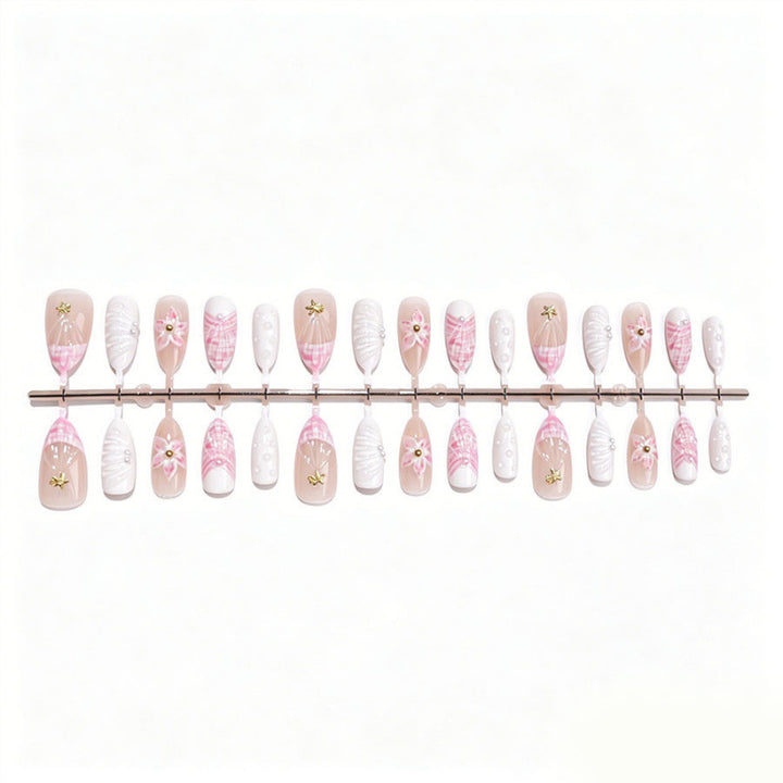 Dekoratives Floral Press-On Nagelkunstset