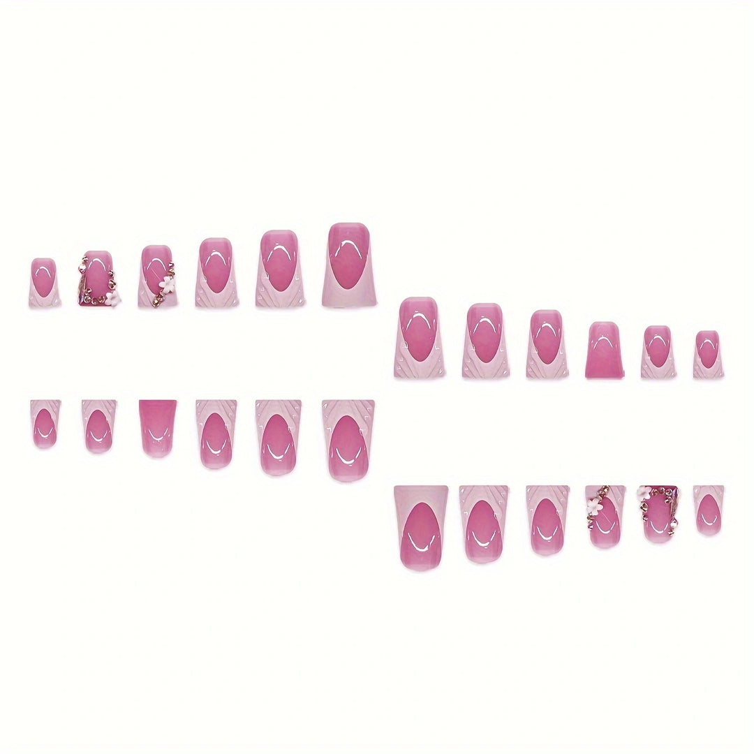 Elegantes Press-On Nagelkunst-Set Karnz