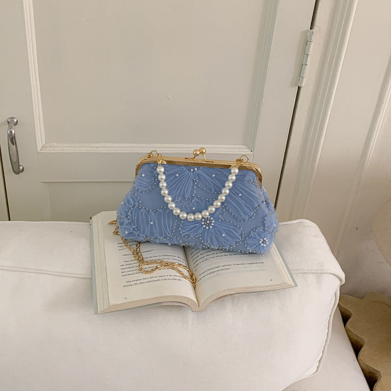 Elegante Perlen Abendtasche