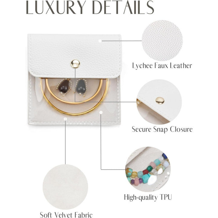 Schmuckaufbewahrungstasche Aus Hochwertigem Material mit Transparenten Fächern Karnz