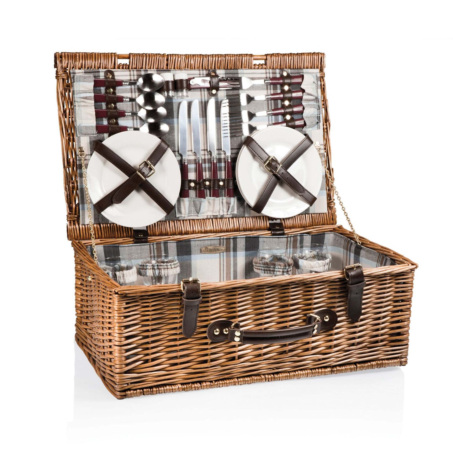 Damen Picknickkorb mit integriertem Geschirr und stilvollen Details Karnz