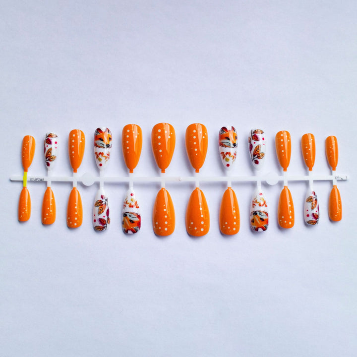Künstlerische Fuchs-Themen Nagelkunst