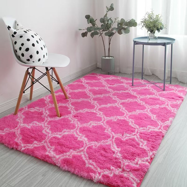 Geometrischer Plüsch-Teppich