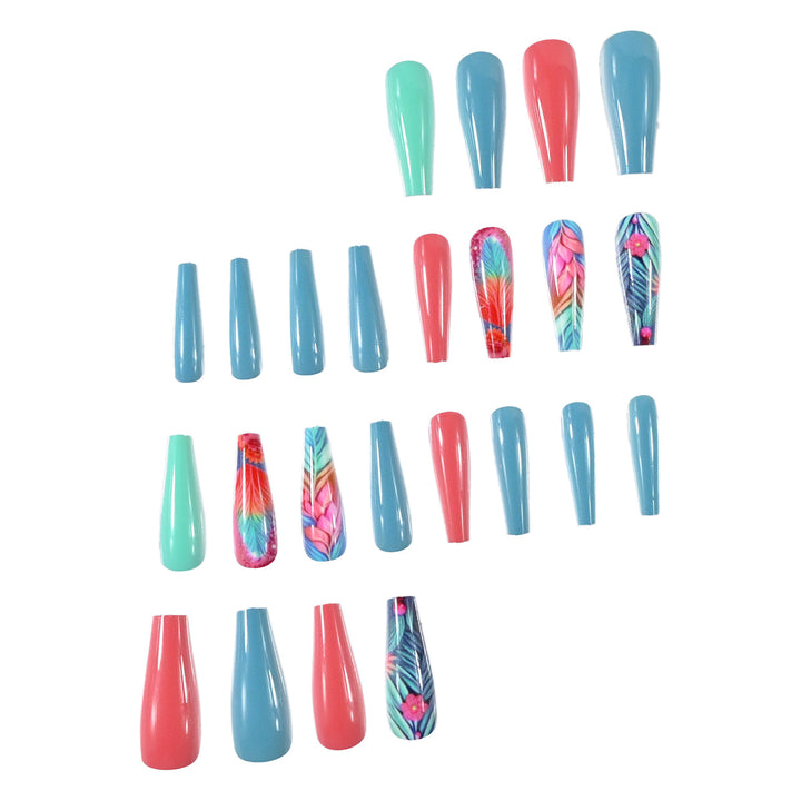 Artistic Floral Nail Extensions