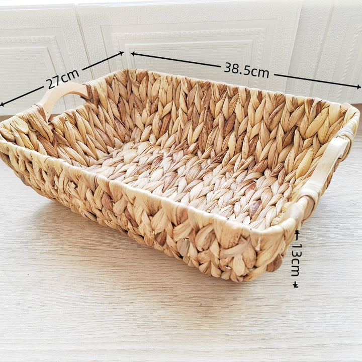 Handgewebtes Aufbewahrungstablett aus Naturfasern Karnz