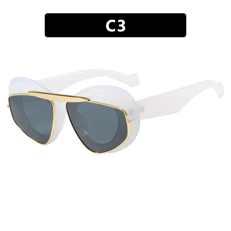 Damen futuristische Sonnenbrille mit elegantem Rahmen Karnz