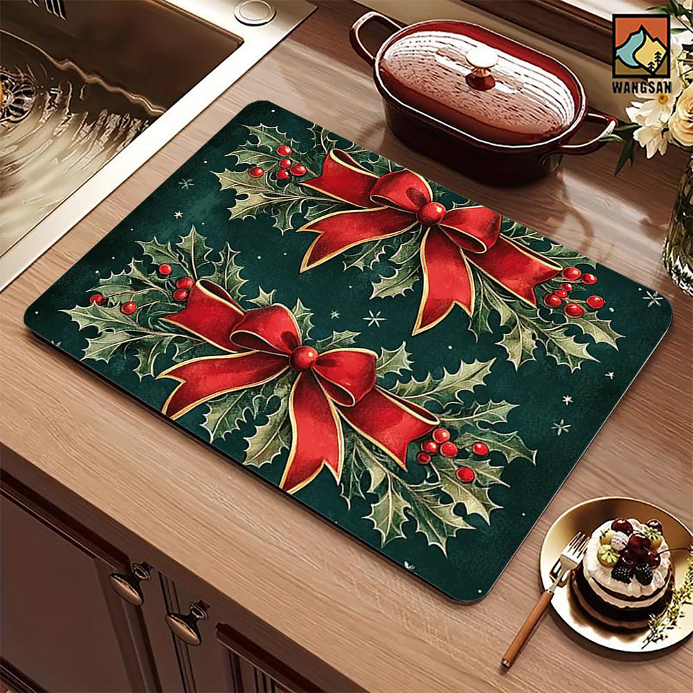 Festliche Weihnachtsküchenmatte