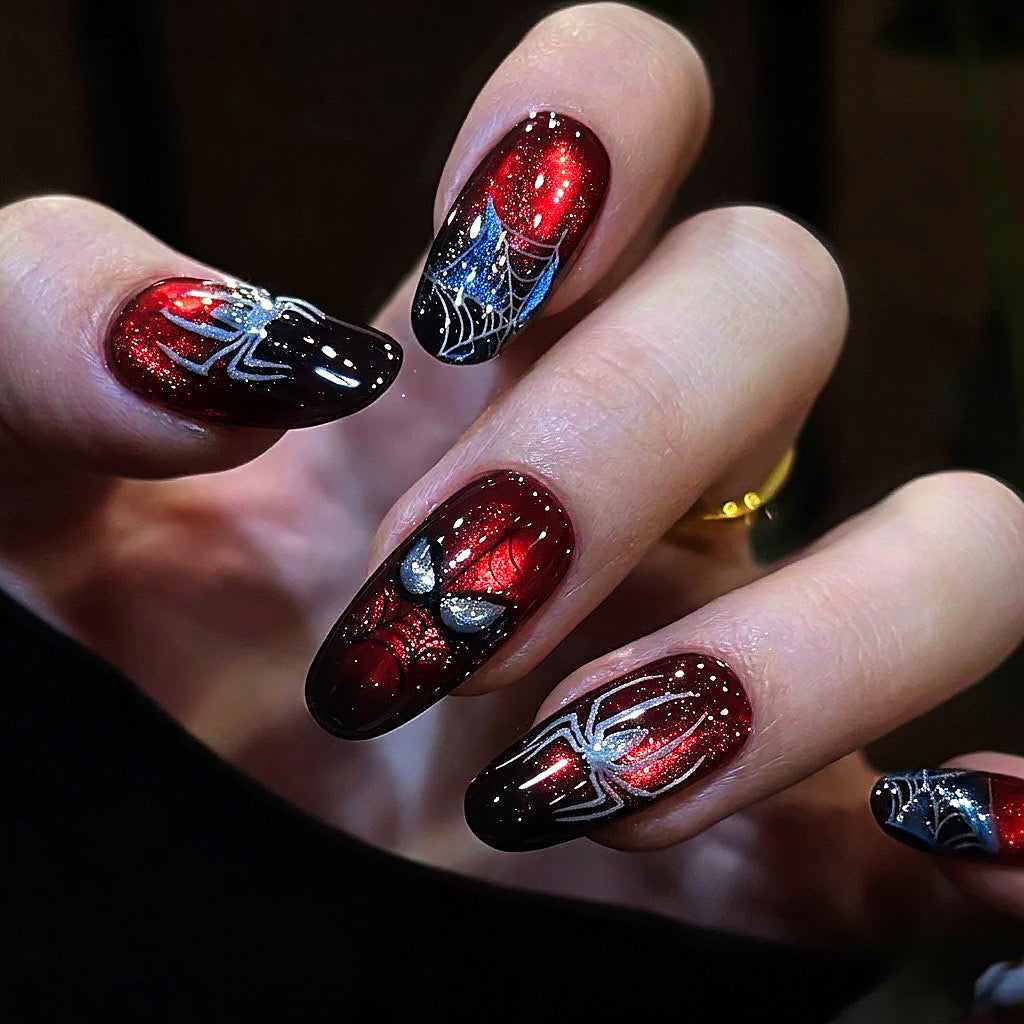 Halloween-Themen-Klebennagel-Set