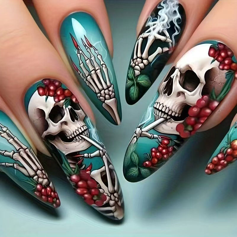 Künstlerisches Langes Stiletto Press-On Nagelset