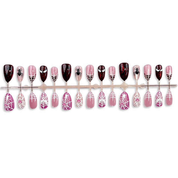 Themen Press-On Nagel Set mit Spider Design