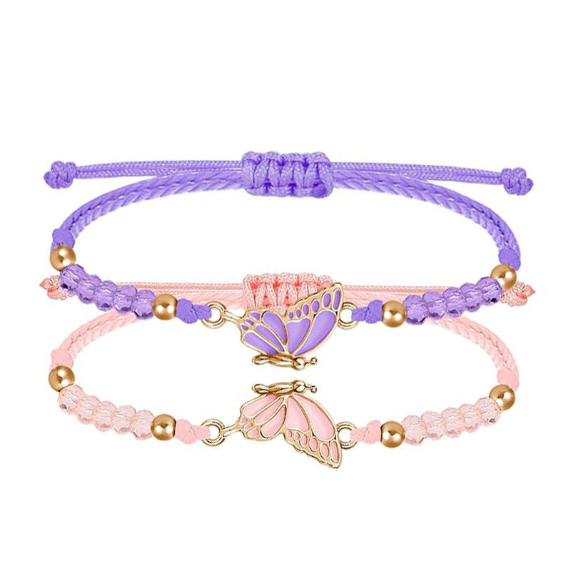 Butterfly Charm Halskette und Armband Set Karnz