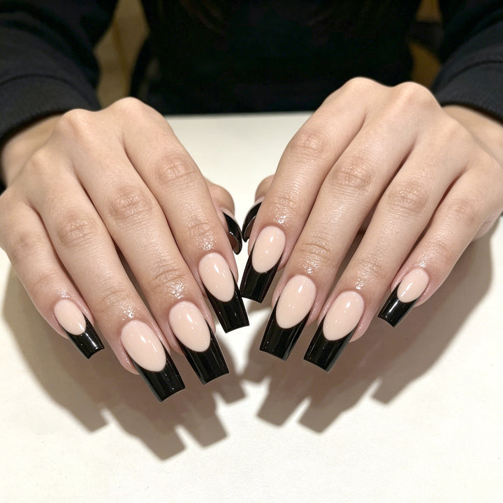 Elegante Lange Coffin-Nagelverlängerungen Karnz