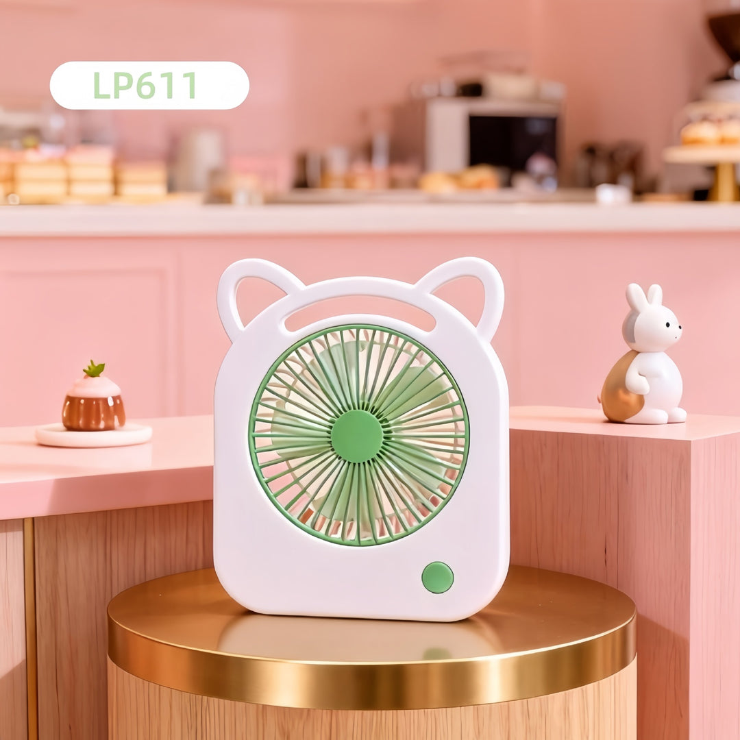 Damen Tragbarer Mini-Handventilator im süßen Katzendesign Karnz