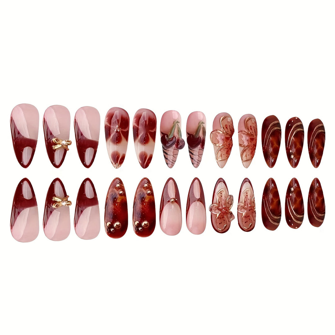 Kreatives Künstlerisches Press-On-Nageldesign Karnz