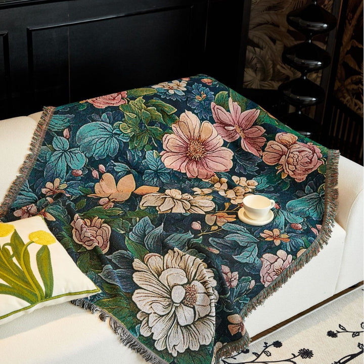 Blumenkünstlerische dekorative Wurfdecke