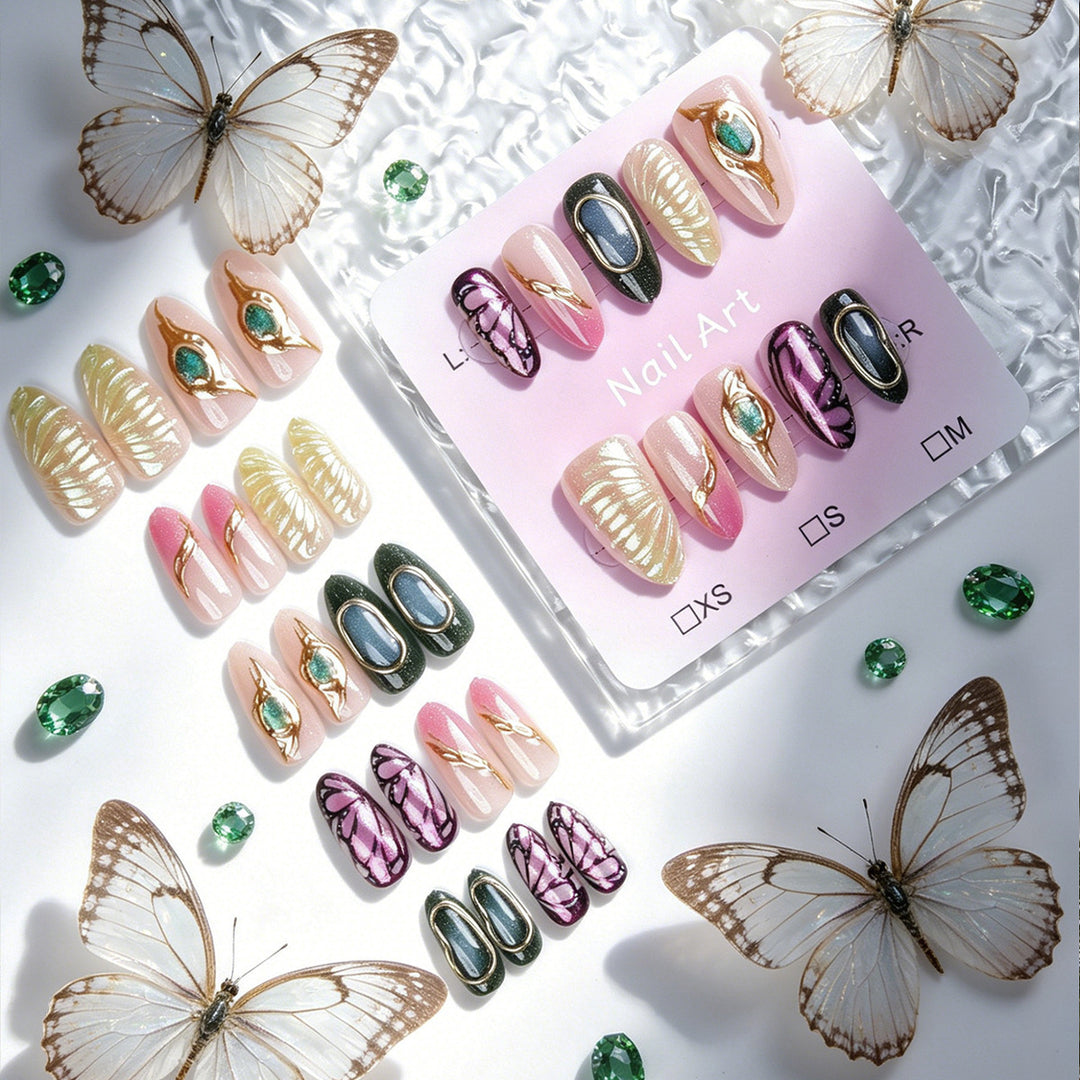 Glamouröse Kunstnägel-Set mit filigranen Designs Karnz