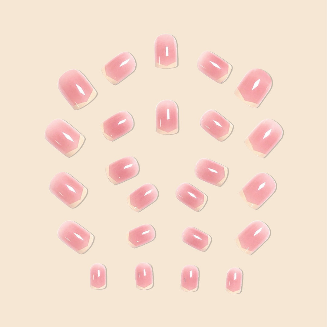 Elegante Französische Spitzen-Gel-Nagelkunst