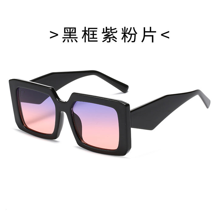 Damen Geometrische Sonnenbrille mit breitem Rahmen Karnz