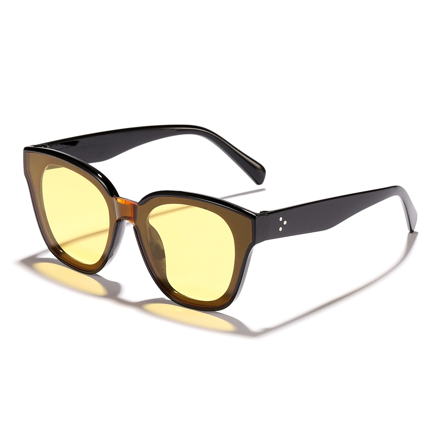 Damen modische Sonnenbrille mit breitem Rahmen und sanften Gläsern Karnz