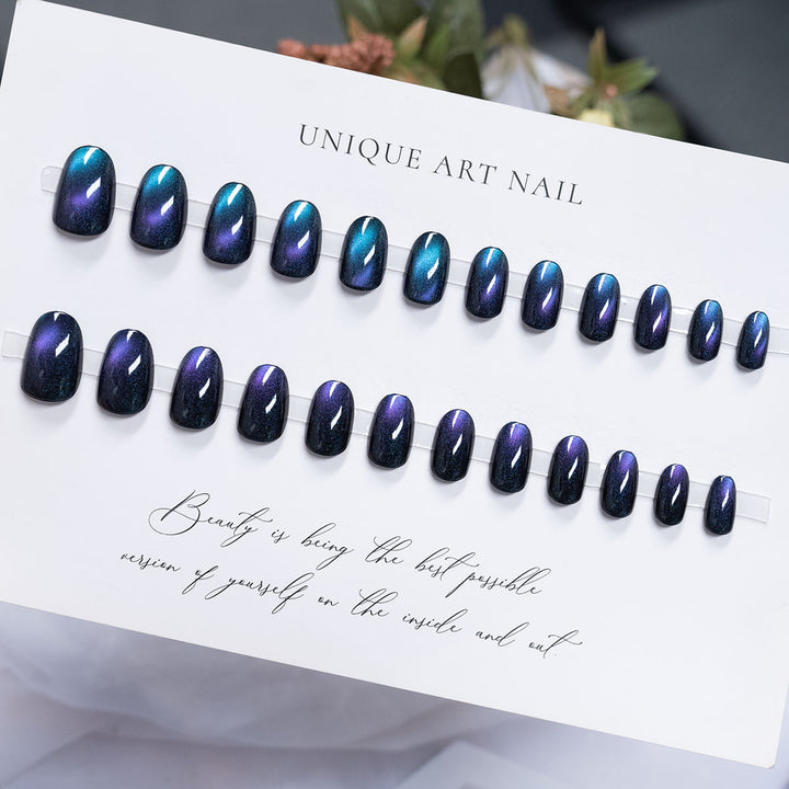 Glänzendes, langanhaltendes Press-On-Nagelset