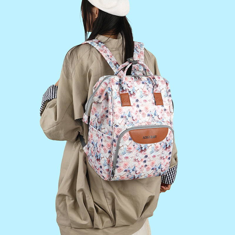 Kreativer floral gedruckter Mehrfach-Taschen Wickelrucksack Karnz