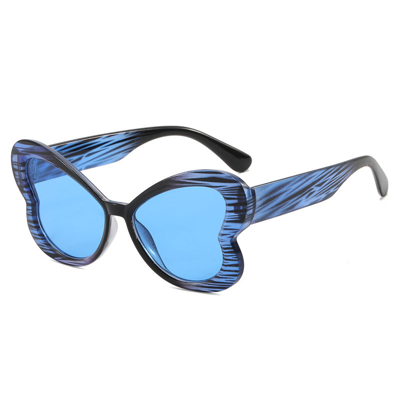 Damen Oversized-Sonnenbrille im verspielten Schmetterlingsdesign Karnz