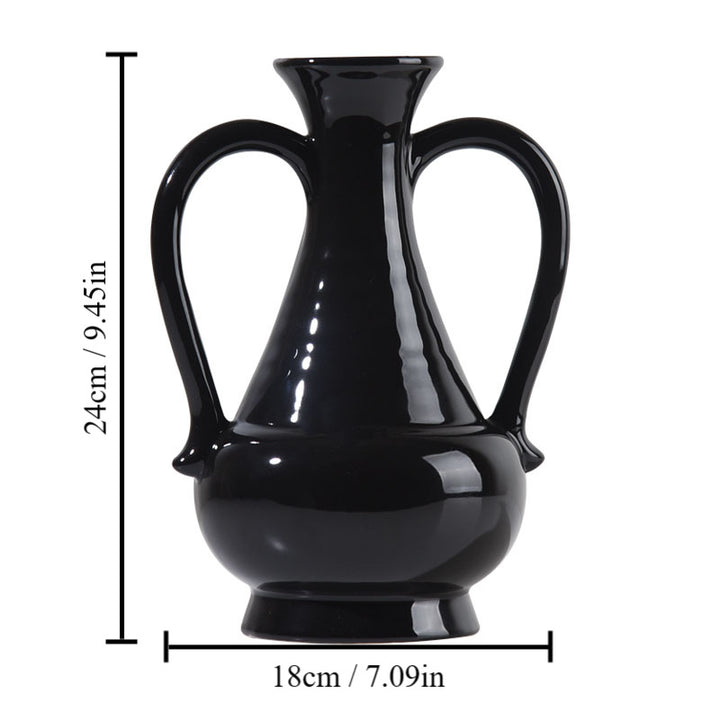Elegante geschwungene Keramikvase