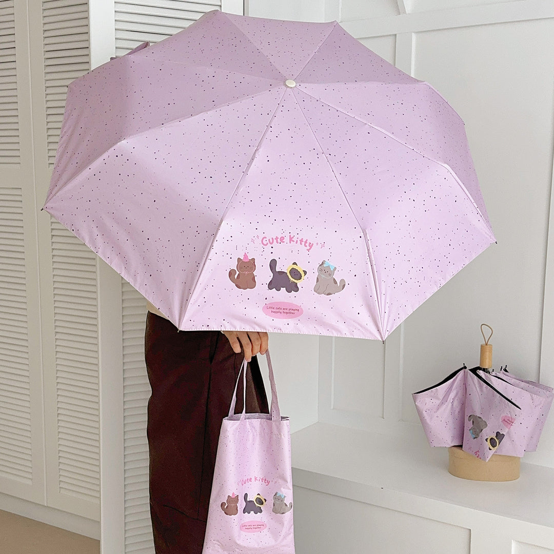 Damen Tragetasche mit integriertem Mini-Regenschirm Karnz