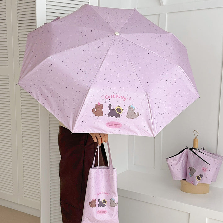 Damen Tragetasche mit integriertem Mini-Regenschirm Karnz