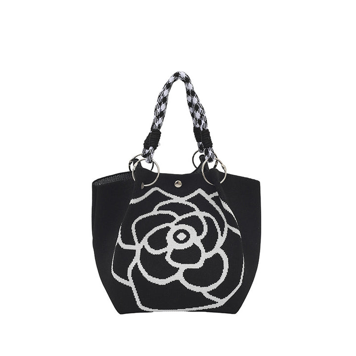 WoFloral Print Texturiertes Handtasche Karnz