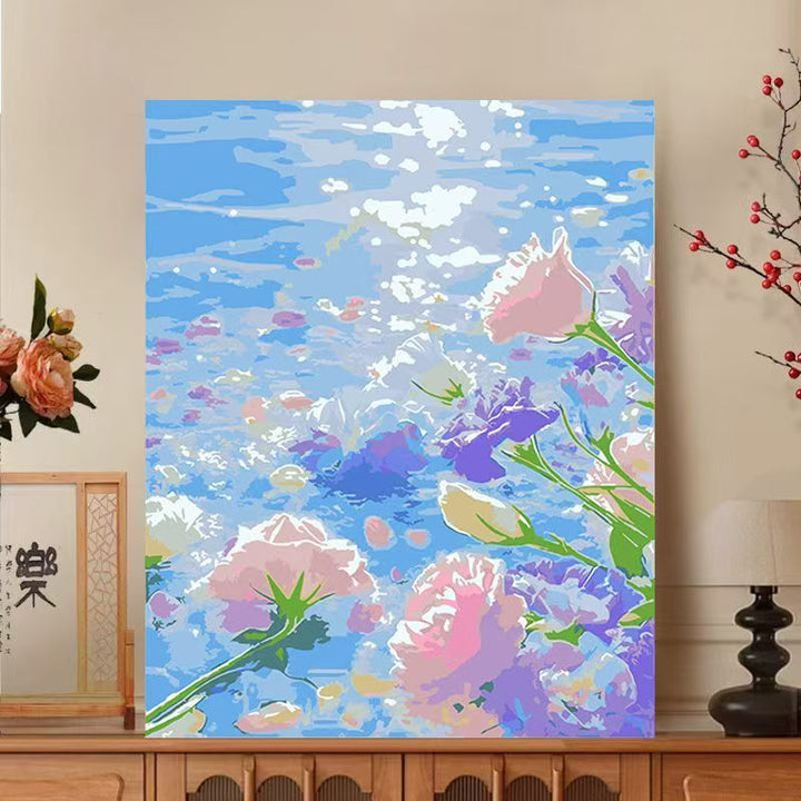 Floral Impressionist Leinwanddruck Karnz