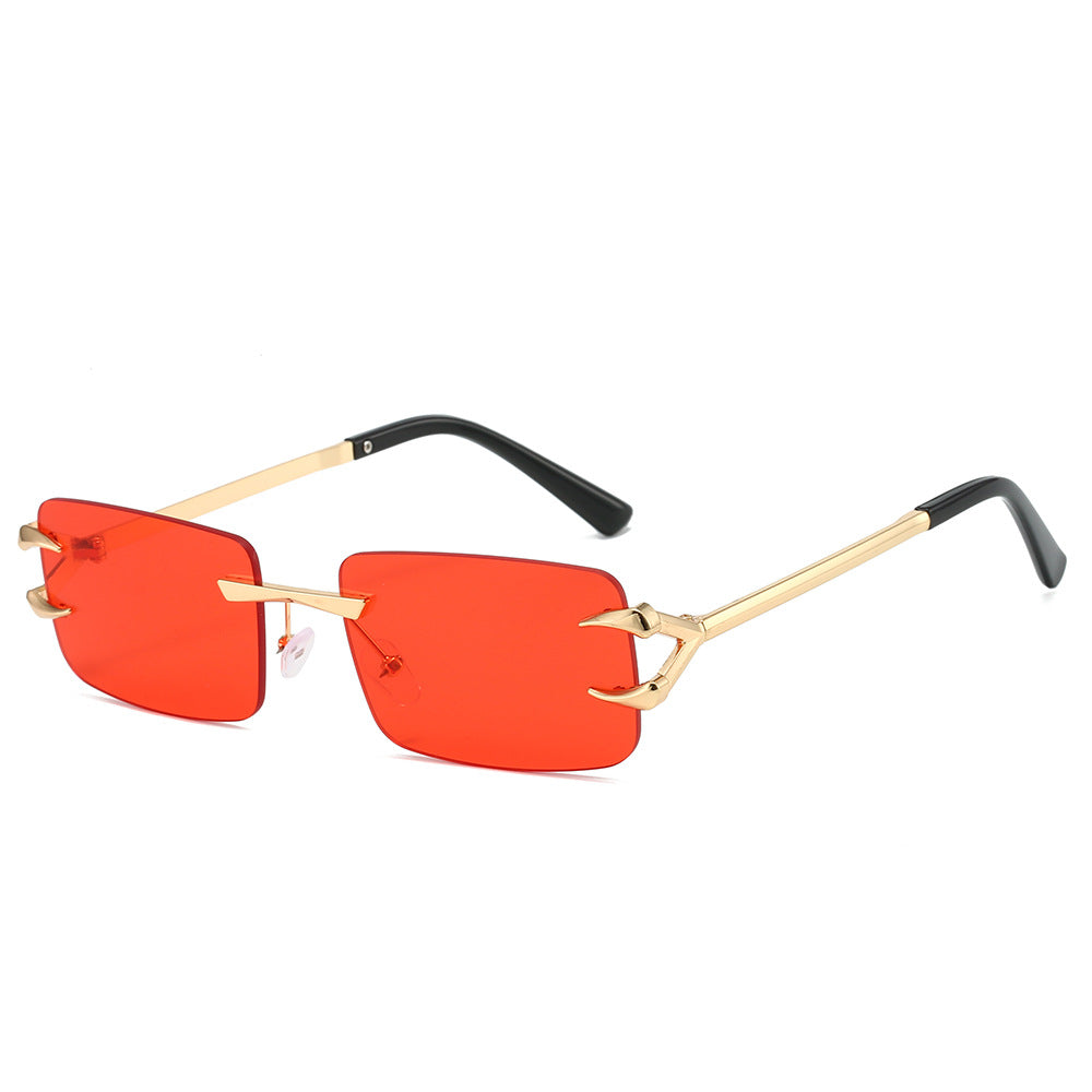 Damen futuristische Sonnenbrille mit innovativem Gestell und witterungsbeständigen Gläsern Karnz