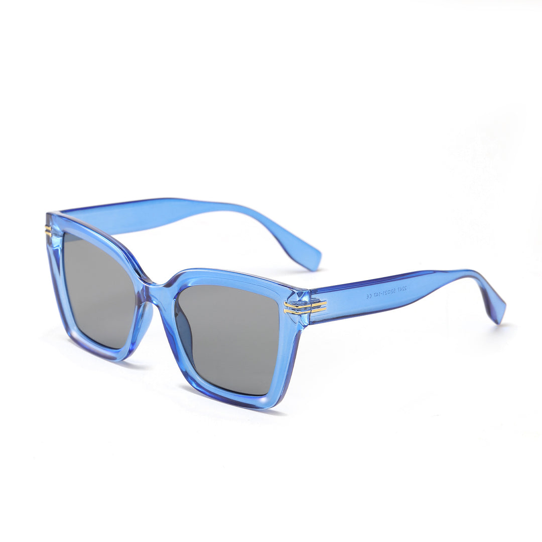 Damen trendige quadratische Sonnenbrille mit elegantem Gestell Karnz