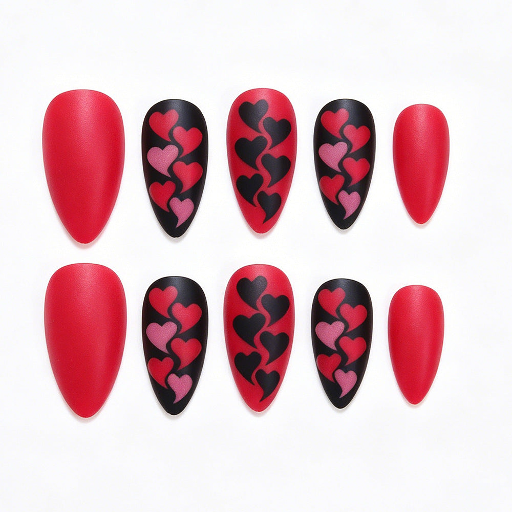 Herz Muster Nagelkunst Set Karnz