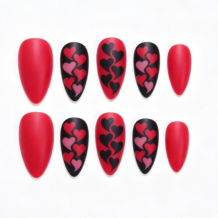 Herz Muster Nagelkunst Set Karnz