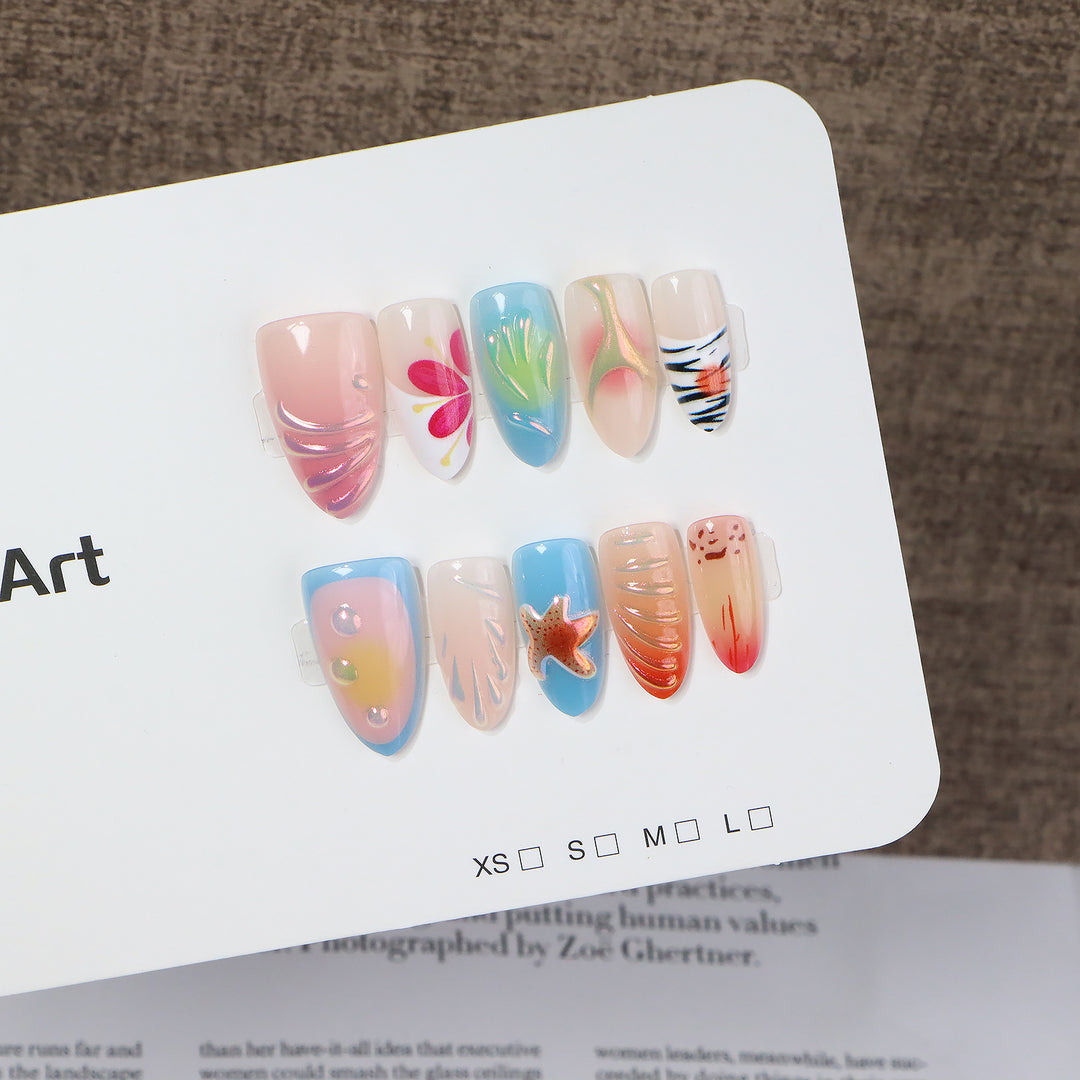 Themenbezogene Press-On Nagelkunst Kollektion Karnz