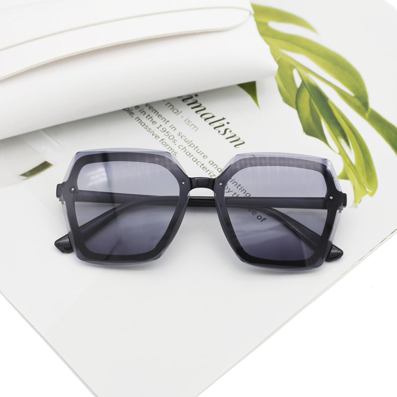 Damen übergroße geometrische Sonnenbrille Karnz