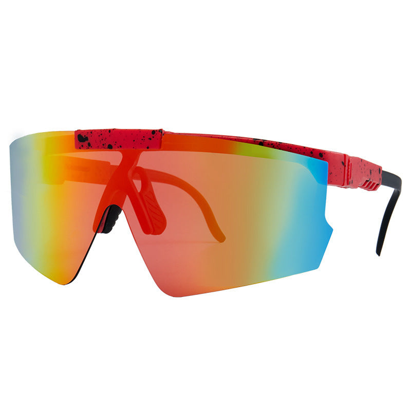Damen Sport-Sonnenbrille im modernen Design mit großflächigen Gläsern Karnz